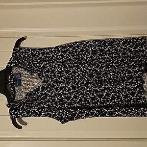 #260 Ladies sleeveless Blue Anchor Top